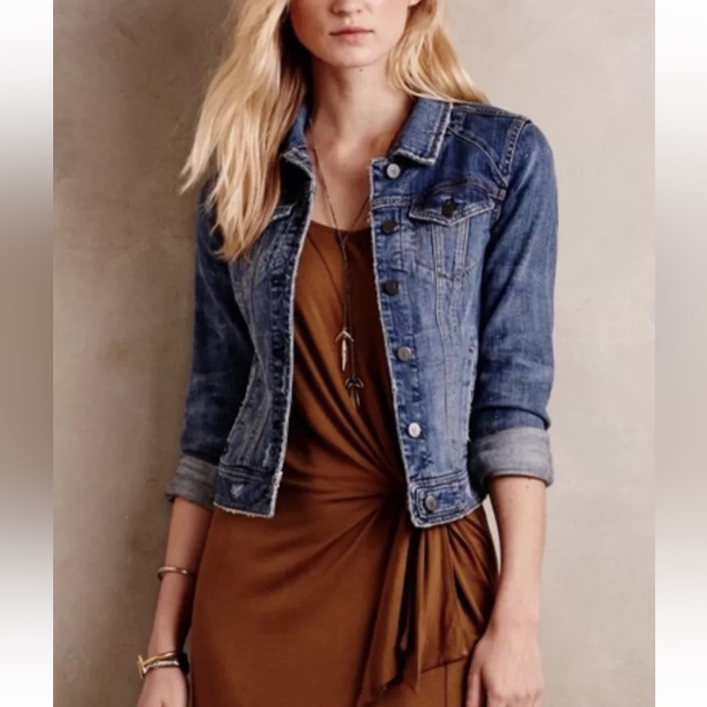 Anthropologie Pilcro And The Letterpress Classic Denim Jacket Size large